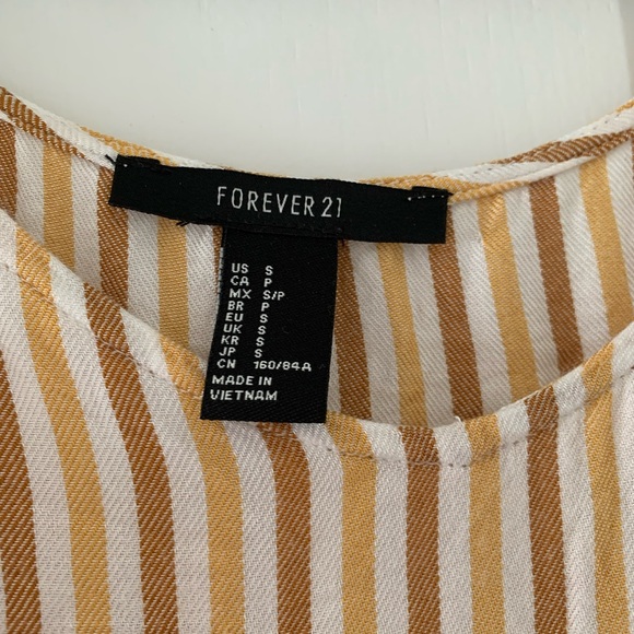 Forever 21 Women’s Tan and Yellow Tank - Picture 3 of 4